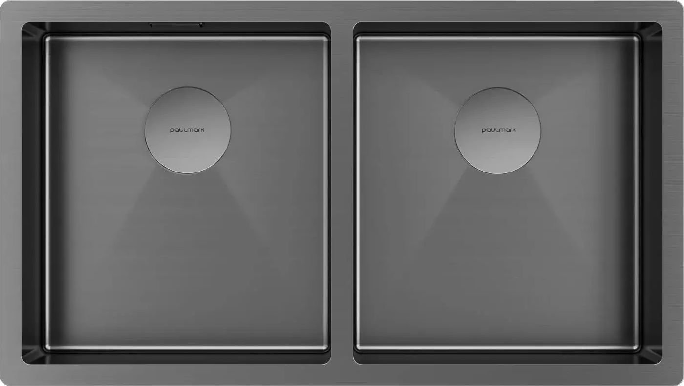 

Кухонная мойка Paulmark Next 78/2 uni PM207844-GM (вороненая сталь)