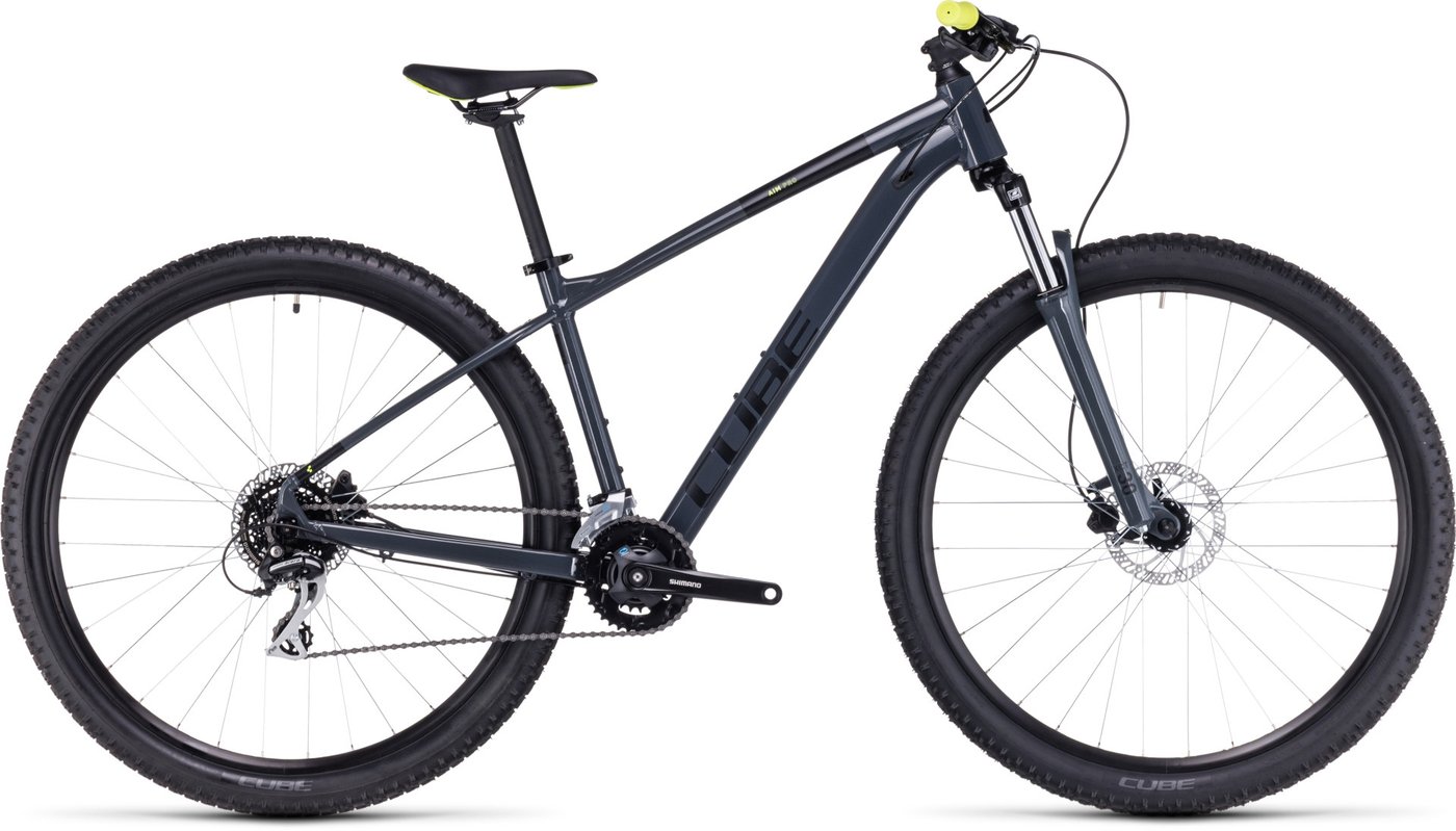 

Велосипед Cube AIM Pro 29 XL 2024 (grey'n'flashyellow)