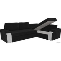 Угловой диван Лига диванов Николь 102977 (правый, велюр, черный)