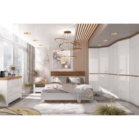 Кровать Anrex Taurus 140 с ПМ 140x200 (дуб вотан/белый)