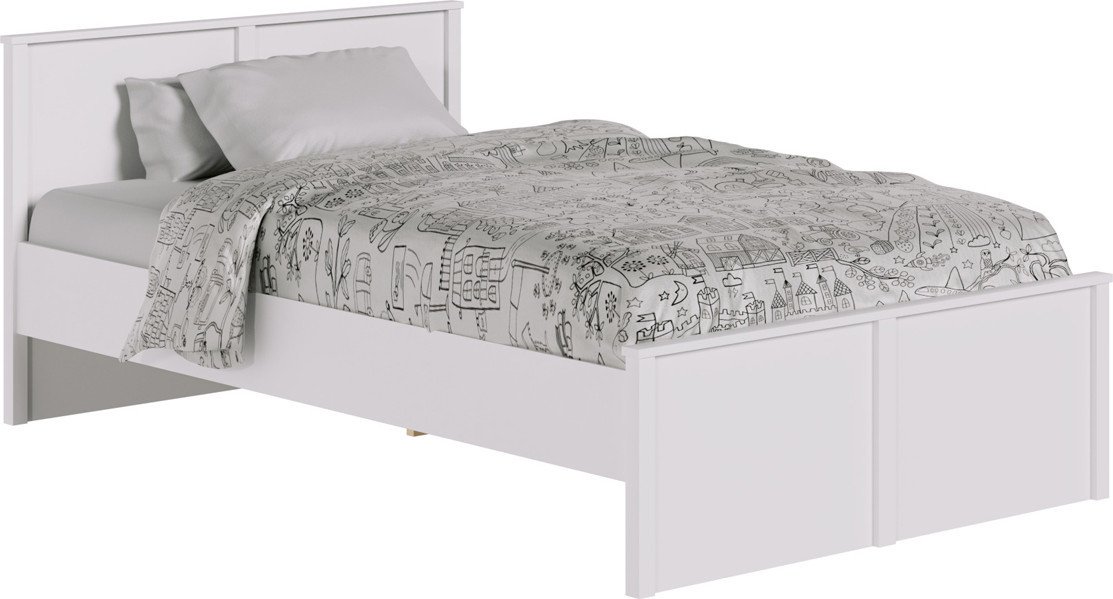 Кровать Black Red White Ewa LOZ120х200 Д (белый/белый)