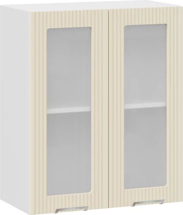 

Шкаф навесной Трия Кимберли 1ВВ6С с двумя дверьми (белый/крем)