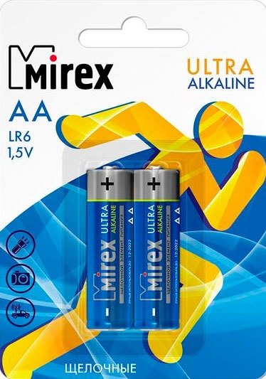 

Батарейка Mirex Ultra Alkaline AA 2 шт LR6-E2