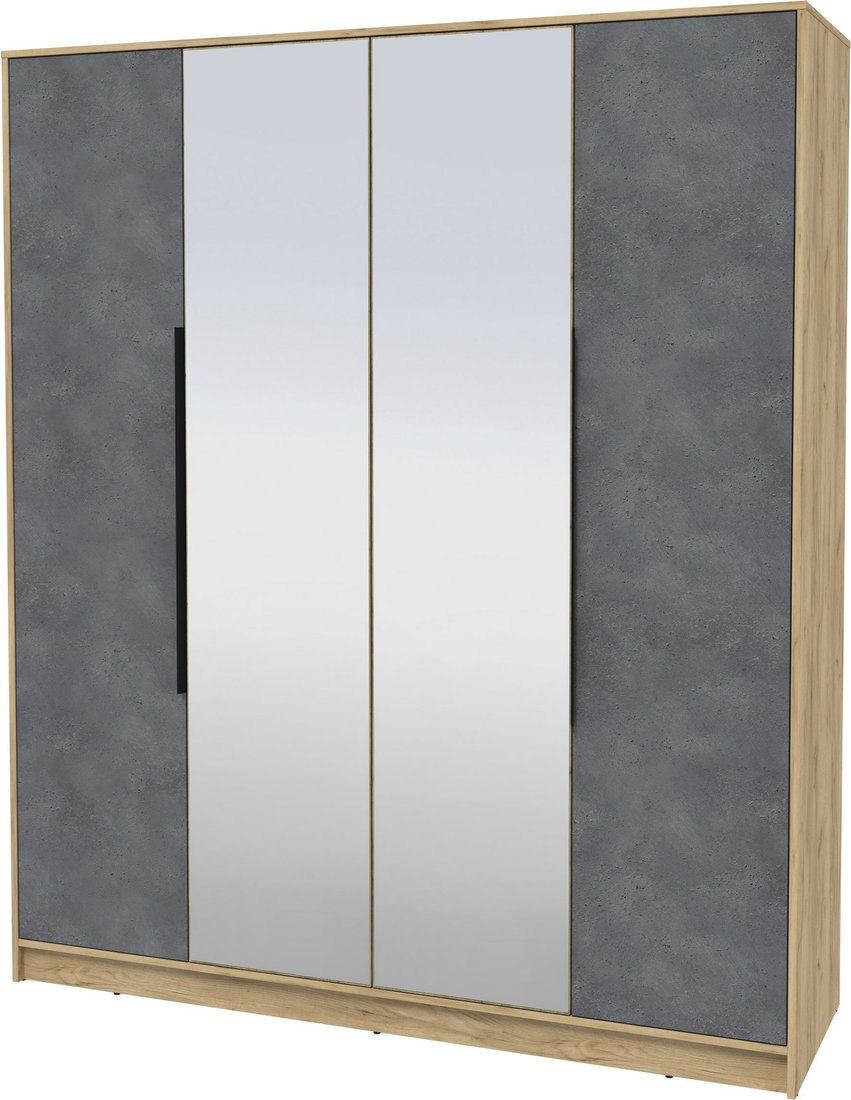 

Шкаф распашной Интерлиния Концепт КТ-Ш4з (бетон портленд/дуб золотой)