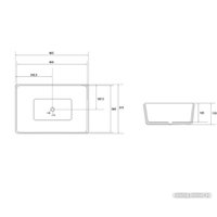 Умывальник Abber Rechteck AC2212BG (золото матовое/черный)