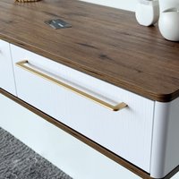 Туалетный столик без зеркала Shtabe Royal 5210 эко (дуб веллингтон/р.золото)