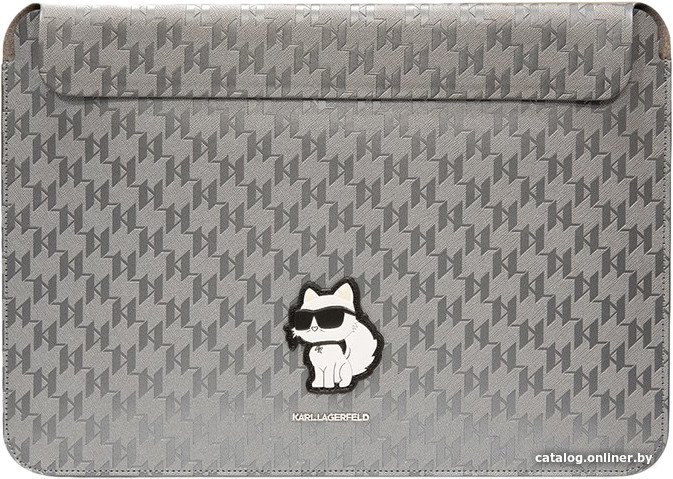 Чехол CG Mobile Karl Lagerfeld Saffiano Sleeve Monogram NFT Choupette KLCS14SAKHPCG 13/14 (серебристый)