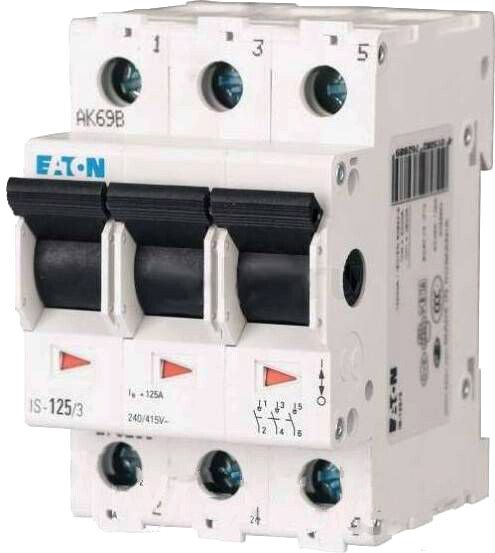 

Выключатель нагрузки Eaton IS-20/3 3P 20A 12.5kA 3M 276260