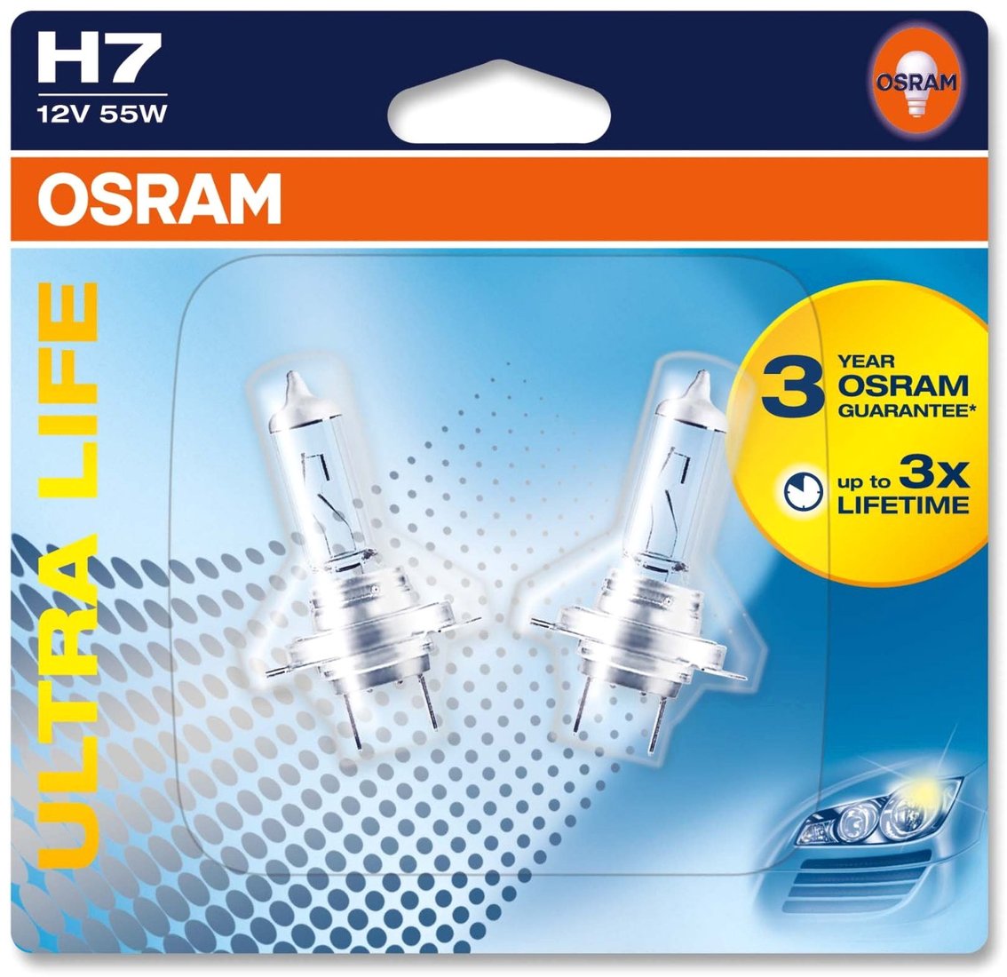 

Галогенная лампа Osram H7 Ultra Life 2шт [64210ULT-02B]