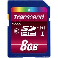 Карта памяти Transcend SDHC Class 10 UHS-I 8Gb (TS8GSDHC10U1)