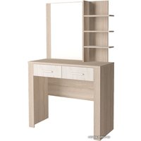 Туалетный столик с зеркалом Интерлиния Коламбия КЛ-016 (дуб сонома/дуб белый)