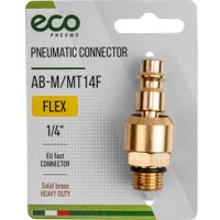 Фитинг ECO Соединение быстросъем. папа х нар. резьба 1/4" шарнир AB-M/MT14F