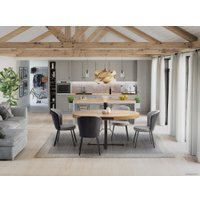 Кухонный стол Halmar Mercy 120-160/120 (дуб золотой/черный)