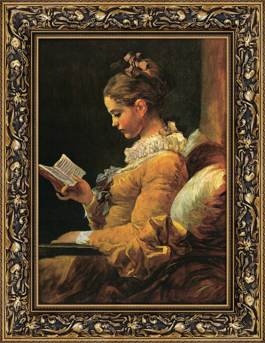 Картина Декарт Читательница Итальянский художник 8Л0513 (в раме)