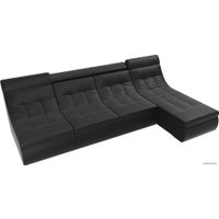 Модульный диван Лига диванов Холидей люкс 105575 (экокожа, черный)