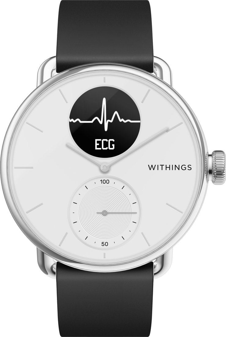 

Гибридные умные часы Withings Scanwatch 38мм (белый)