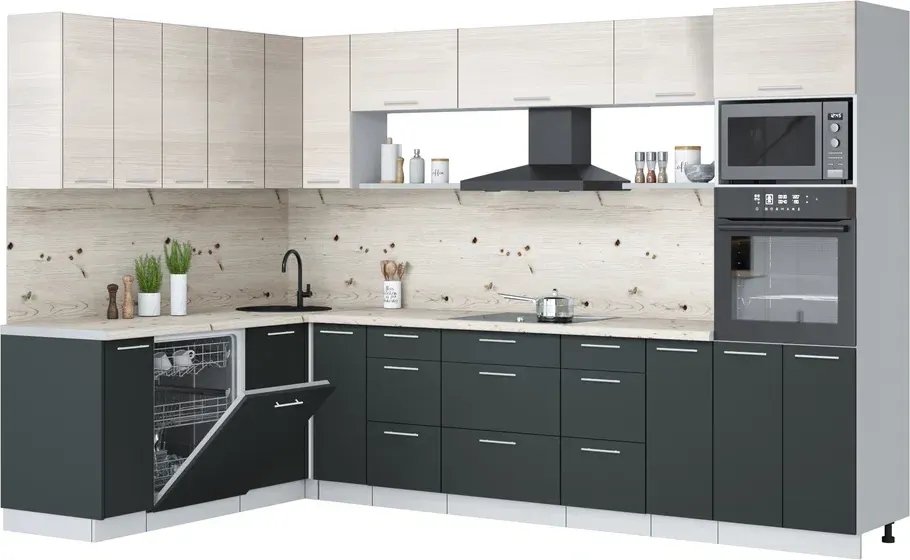 

Готовая кухня Интерлиния Мила Лайт 1.896х3.18 (вудлайн кремовый/антрацит/бискайская сосна)