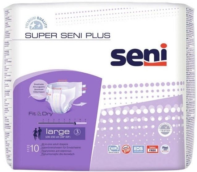 

Подгузники для взрослых Seni Super Plus L (10 шт)