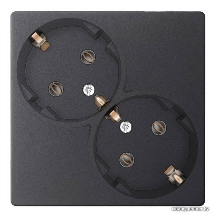 Розетка Simon 2450459-038 (графит)