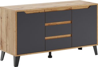 Тумба ЭлиГард Eyva RTV 2D3S (дуб вотан/графит)