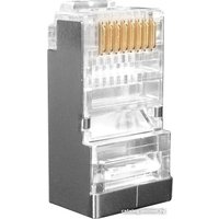 Коннектор-соединитель Hyperline PLUG-8P8C-UV-C6-SH-100 RJ45 (100 шт)