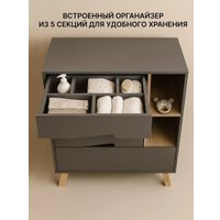 Детский комод Rant Lago Pro 800/4 (moon grey)
