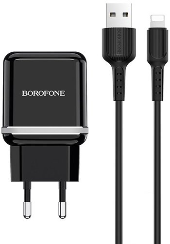 

Сетевое зарядное Borofone BA25A Lightning (черный)