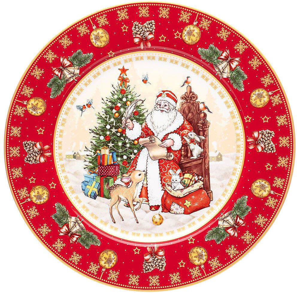 

Тарелка обеденная Lefard Дед Мороз 85-1719