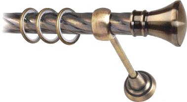

Карниз для штор Lm Decor Люксор (антик, витая, 2.4м 25мм, 1 ряд)