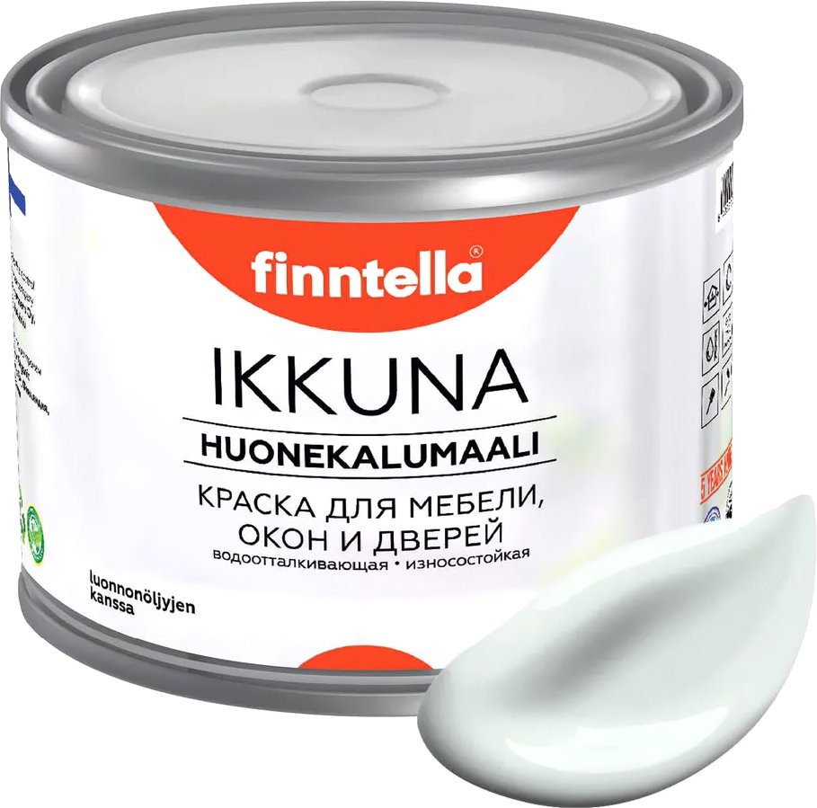 

Краска Finntella Ikkuna Hopea F-34-1-1-FL067 0.9 л (светло-серый)