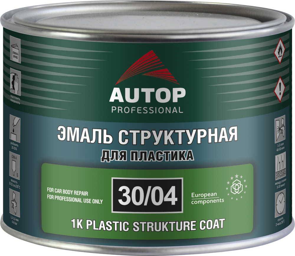 

Автомобильная краска Autop 1K структурная для пластика мелкая - черная - банка. 500 мл 30/04
