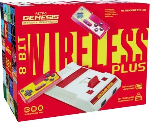 

Игровая приставка Retro Genesis 8 Bit Wireless Plus (2 геймпада, 300 игр)