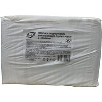 Пеленка одноразовая MedLen с хлопко-льняным впитывающим слоем 60x60 (20 шт)