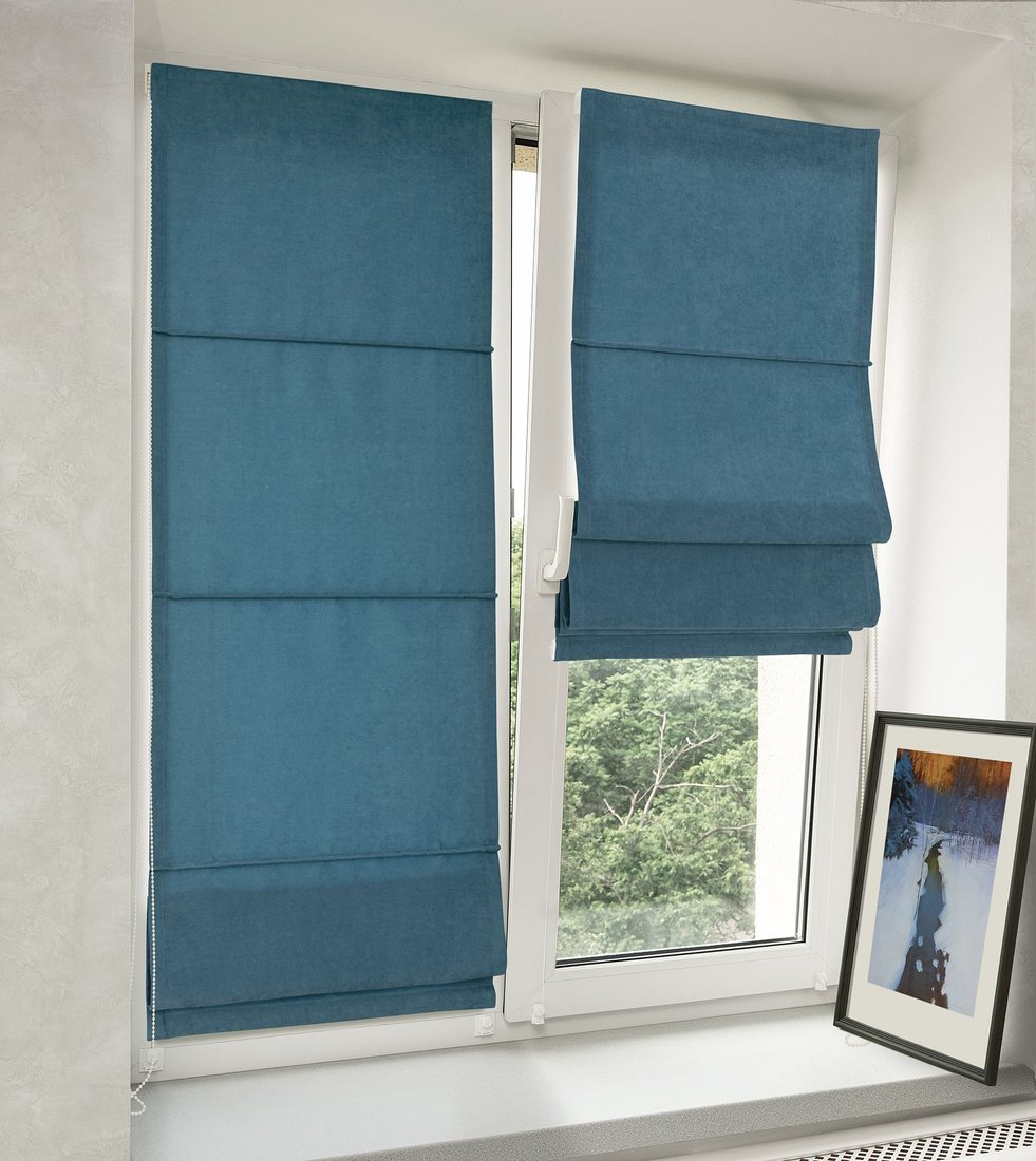 

Римская штора Delfa Мини Diamond СШД-01М 554/114 (73x160, синий)