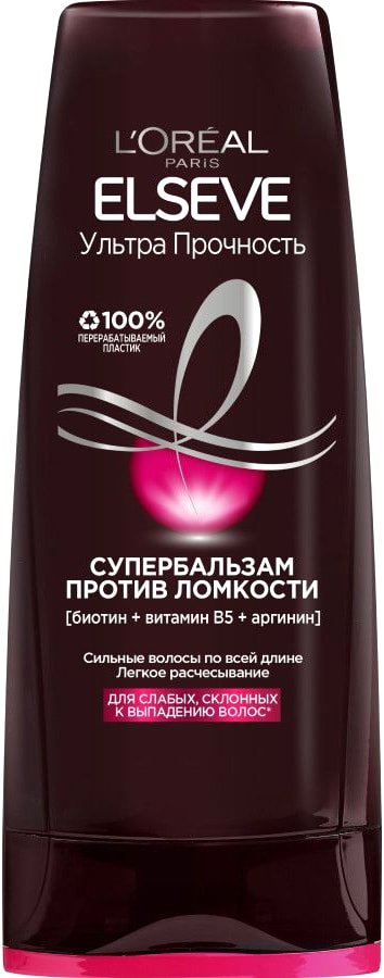 

Бальзам L'Oreal Elseve Супербальзам против ломкости ультра прочность 400 мл