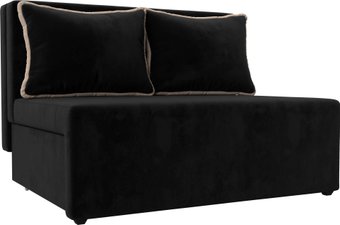 Диван Mebelico Лагуна 114437 (велюр, черный/бежевый)