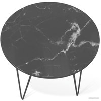 Журнальный столик Sheffilton SHT-CT27 (черный муар/черный мрамор)