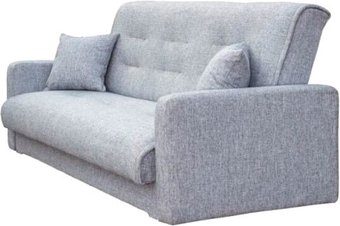 Диван Craftmebel Лондон 140 см (ППУ, рогожка, серый)