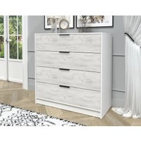 Комод Интерлиния Концепт КТ-К100 (дуб белый/белый платинум)