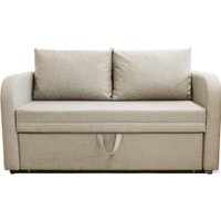 Диван Brioli Пино Т двухместный (рогожка, J1 кремовый)