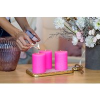 Набор свечей Мелт 100 мм (3 шт, розовый)