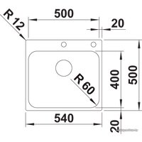 Кухонная мойка Blanco Supra 500-IF/A R12 526355 (полированная)