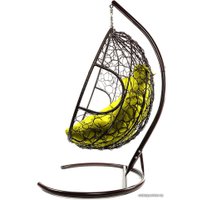 Подвесное кресло M-Group Для двоих 11450211 (коричневый ротанг/желтая подушка)