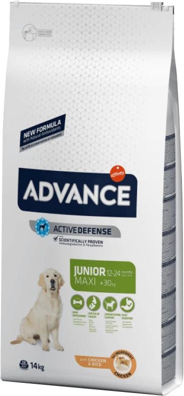 

Сухой корм для собак Advance Maxi Junior с курицей и рисом 14 кг