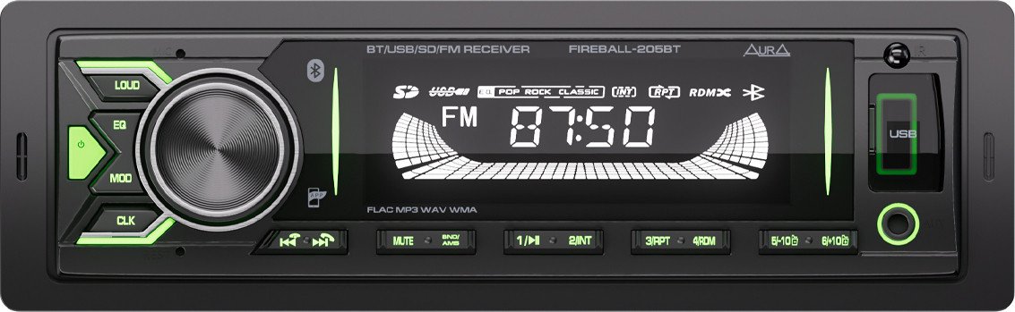 

USB-магнитола Aura Fireball-205BT