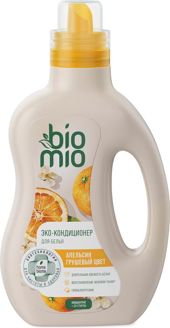 

Кондиционер для белья BioMio Апельсин и грушевый цвет (800 мл)