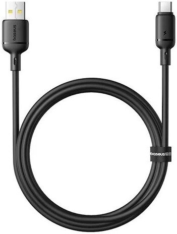 

Кабель Baseus Silky Fast Charging Data Cable USB Type-A - USB Type-C 3A (1 м, черный)