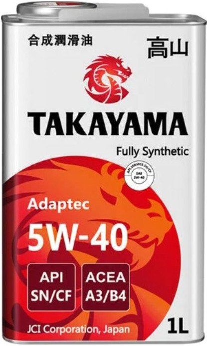 

Моторное масло Takayama Adaptec 5W-40 A3/B4 SN/CF 1л