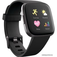 Умные часы Fitbit Versa 2 (черный/черный алюминий)