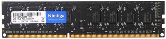 

Оперативная память Kimtigo 4ГБ DDR3 1600 МГц KMTU4G8581600